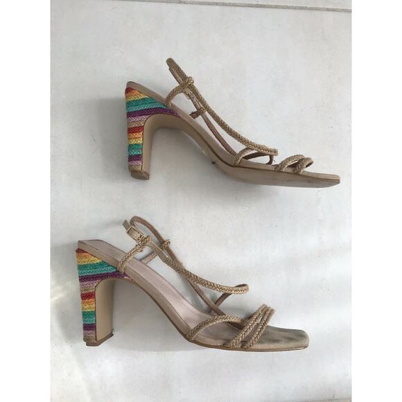 Revolve X Raye Cherie Rainbow Jute Strappy Sandals - Picture 3 of 12